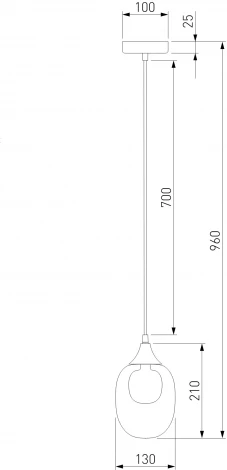 Подвесной светильник Eurosvet Spritz 70216/1 латунь (220V, на проводе)