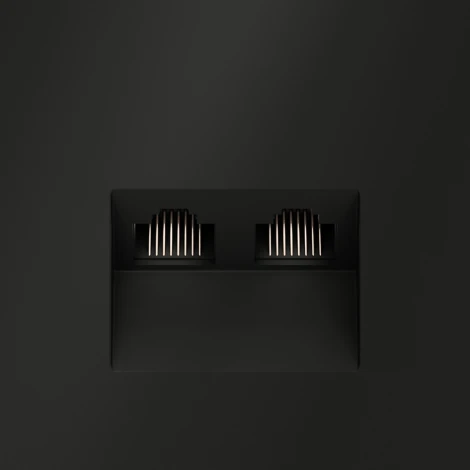 Розетка двойная Ethernet RJ-45 (черный матовый) Voltum S70 VLS060208