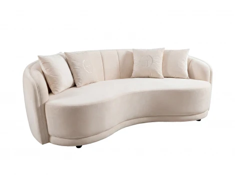 Диван трехместный бежевый 233*106*79см (без канта) Garda Decor 102AN-33832