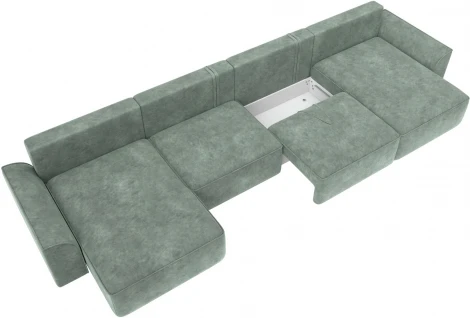 Диван п-образный Лига-048 НПБ лонг Лига Диванов (Велюр) арт.128346