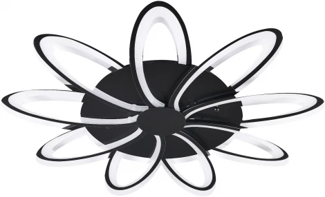 Потолочная люстра Natali Kovaltseva HIGH-TECH LED LAMPS 82009 BLACK (регулировка яркости, 220V, пульт управления, цветы)