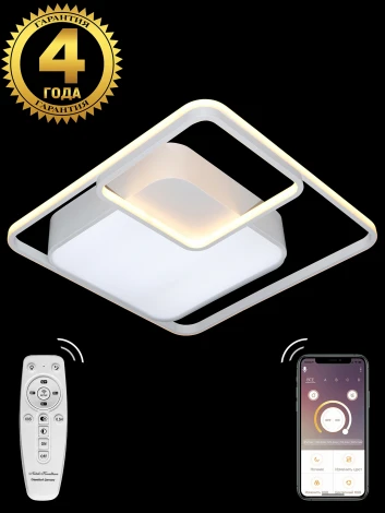 Потолочная люстра Natali Kovaltseva 81038 81038/6C (регулировка яркости, LED, 220V, пульт управления, умный дом - LampSmart)