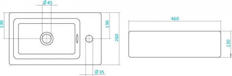 Мебельная раковина Santek Эрис 46