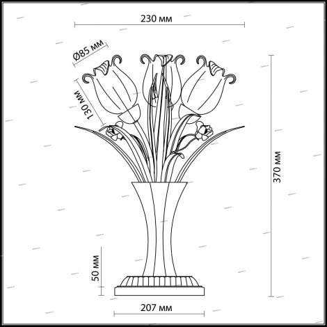 Интерьерная настольная лампа Odeon Light Merida 2652/3T