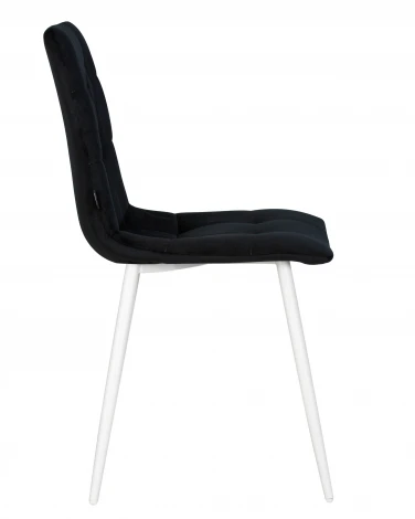 Стул обеденный CHILLY (Черный Holland 75, основание белое)
