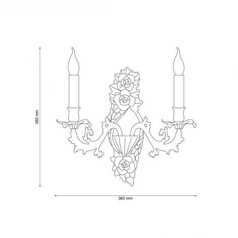 Бра Lucia Tucci Firenze W1780.2 antique gold (220V, подсвечник, свеча)