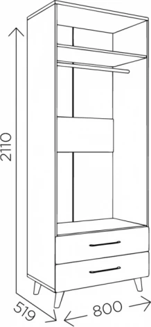 Шкафы Woodville Мариус М-01 дуб баррик / белый матовый