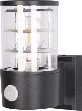 Настенный уличный светильник Arte Lamp A5316AL-1BK (220V, датчик движения, круглые, IP54)