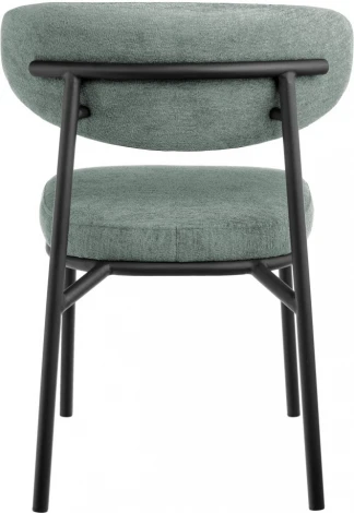 Стул Bradexhome Lucas 2 шалфей шенилл с чёрными ножками