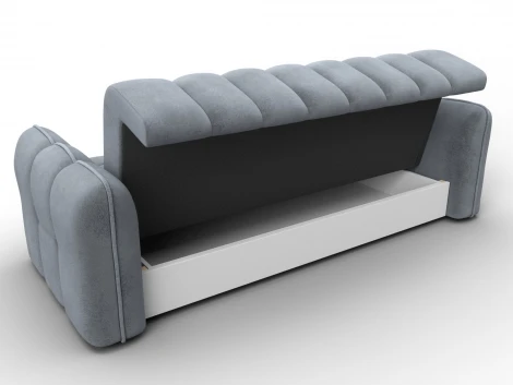 Диван-книжка Лига-112 (ДСП,ЛДСП,Велюр/Серый) Лига Диванов 136678