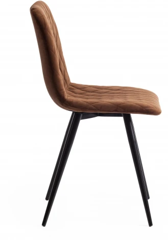 Стул CHILLY X (mod. 7096-1) ткань/металл, 45x53х88 см, высота до сиденья 50 коричневый barkhat 12/черный Tetchair 17250