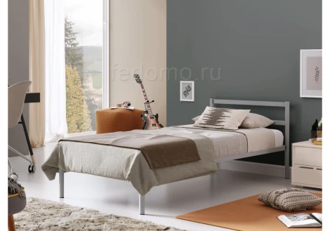 Односпальная кровать Woodville Фади 90х200 серая 462533