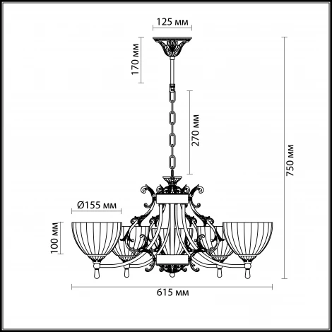 Подвесная люстра Lumion Liona 3089/5