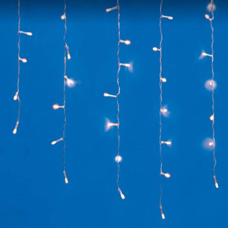 Бахрома светодиодная, 20м. с пультом. 480 светодиодов, теплый белый свет Uniel ULD-B20007-480/DTA/RC WARM WHITE IP44