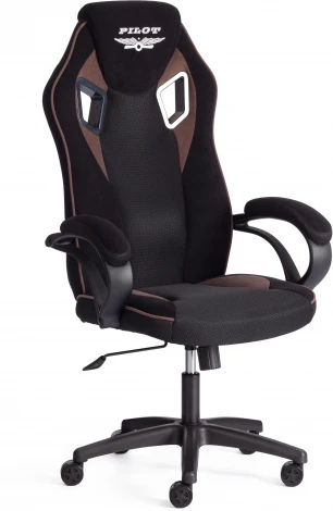 Кресло PILOT (24) Tetchair (Флок,Ткань/Черный,Черный,Коричневый) арт. 21671