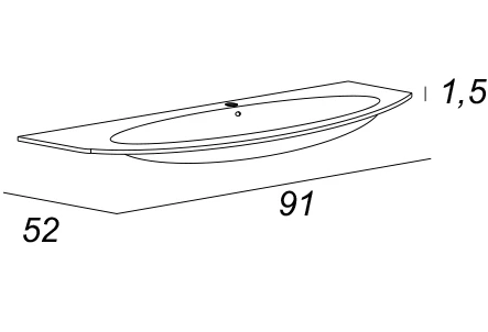 Мебельная раковина Cezares Eden 91 extra light