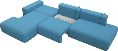 Диван угловой Лига-036 НПБ Модерн Лонг левый угол Лига Диванов (Рогожка) арт.125471L