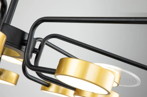 Люстра потолочная светодиодная на штанге Halo 10211/SG LED*212W Gold/Black