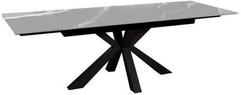 Стол DikLine SFE140 Керамика Серый мрамор/подстолье черное/опоры черные (2 уп.) арт.00-00072894