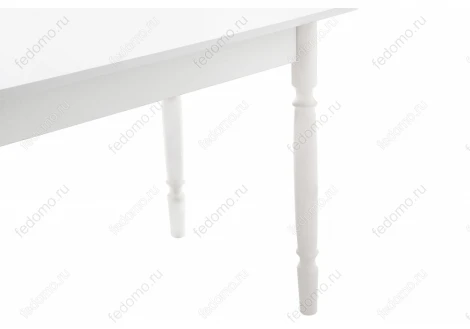 Обеденный стол из дерева Woodville Вуди белый глянец 319903