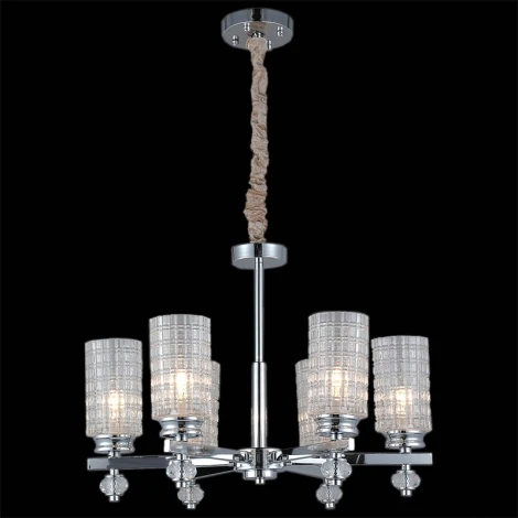 Подвесная люстра ILLUMICO IL8678-6P-20 CR (220V, на цепи)