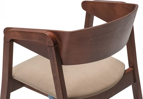 Кресло Dalia Beige/Темный орех R-Home арт.400012320h_diagbeige_nut