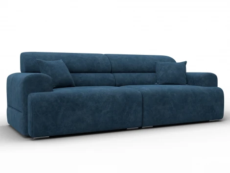 Диван прямой Лига-109 НПБ (ДСП,Фанера,Велюр/Синий) Лига Диванов 136484