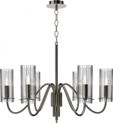 Подвесная люстра ST Luce SL2005 SL2005.103.06 никиль/прозрачный E14 6*40W (220V, на цепи)