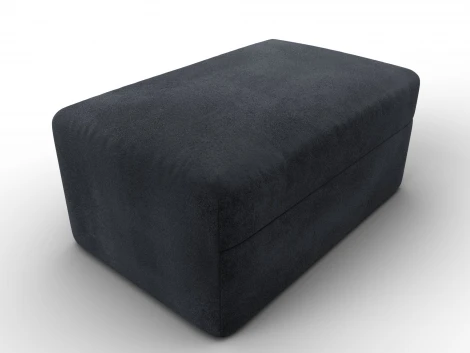 Модуль пуф Лига-060 НПБ (ЛДСП,Брус,Фанера,Велюр/Темно-серый) Лига Диванов 129573