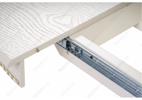 Деревянный стол Woodville Павия 100 крем с золотой патиной 450818