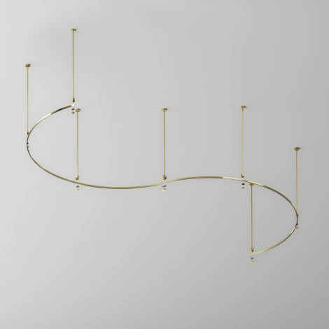 Шинопровод круглый из полукругов 1800мм Flarity латунь Maytoni Busbar trunkings Flarity TRX154-2SR-D1800-BS