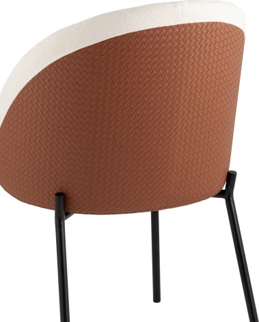 Стул обеденный Adelinde бежевый с коричневой экокожей Stool Group арт.УТ000039297