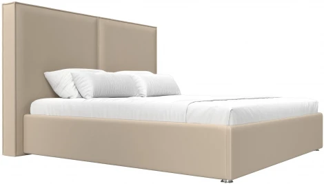 Кровать интерьерная Аура 200 (Бежевый/Экокожа) Лига Диванов арт.120572