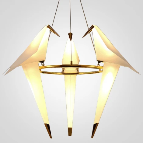 Подвесная люстра Origami Bird Chandelier 3 ImperiumLoft 40,1045 (75246-22) (LED, 220V, на тросе, птички)