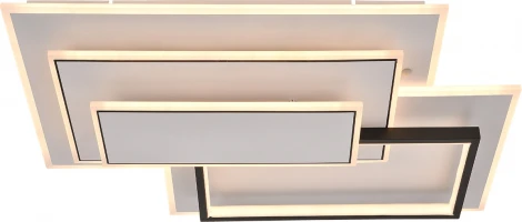 Потолочная люстра светодиодная Escada Stage 10231/5LED 145Вт ИК-пульт, металл/акрил, белый/черный (регулировка яркости, 220V)