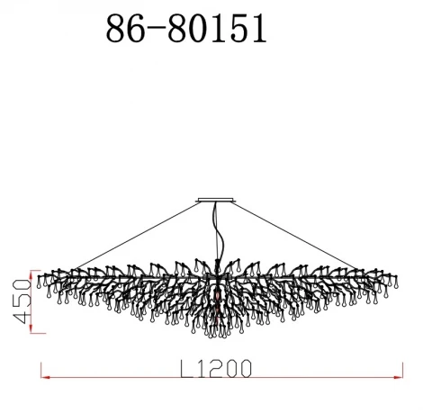 Подвесная люстра "Капли" Garda Decor 8015 86-80151