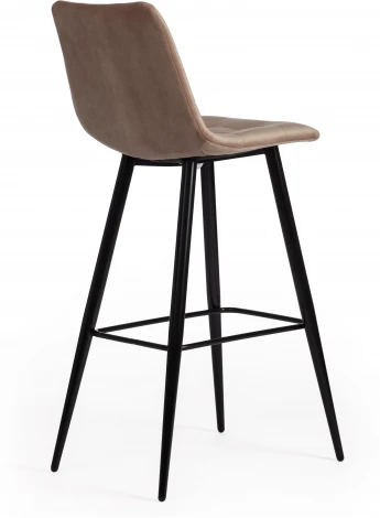 Стул барный CHILLY (mod.7095б) / 1 шт. в упаковке (Ткань,Металл /Бежевый,Черный)
