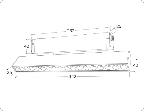Трековый светильник магнитный светодиодный диммируемый Ambrella TRACK SYSTEM GL1351 (регулировка яркости, 220V, пульт управления, управление смартфоном, умный дом - LampSmart)