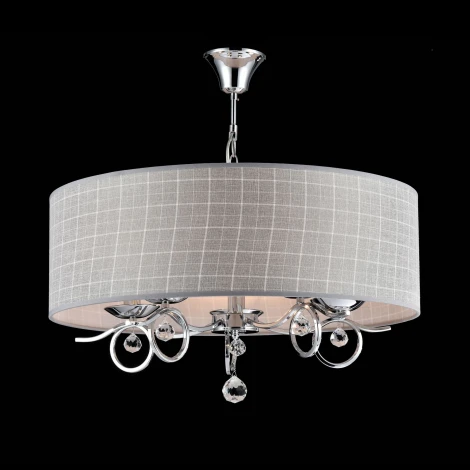 Подвесная люстра Freya Bertrand FR5906-PL-05C-CH (220V, на цепи, узор в клетку)