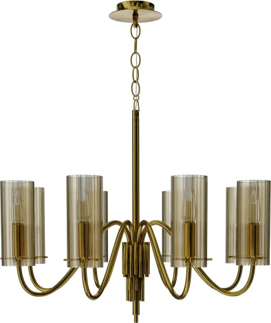 Подвесная люстра ST Luce SL2005 SL2005.303.08 латунь/коньячный E14 8*40W (220V, на цепи)