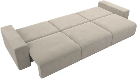 Диван прямой Лига-036 НПБ Классик Лонг (Бежевый/Микровельвет) Лига Диванов арт.121313