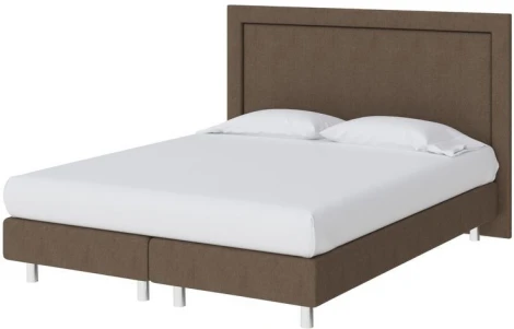 PROxSON Кровать London Boxspring Lift (Ткань: Рогожка Тетра Ореховый) 180x200