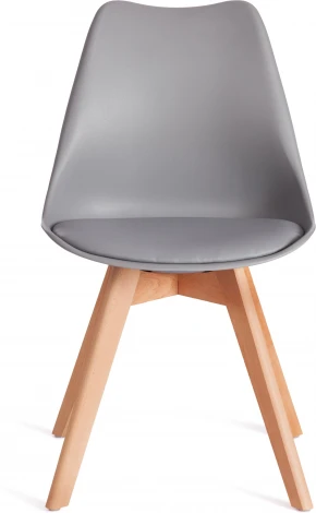 Стул TULIP (mod. 73-1) / 2 шт. в упаковке Tetchair (Дерево,Пластик,Экокожа/Серый) арт.24364