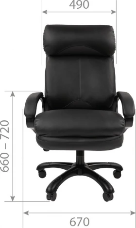 Компьютерное кресло CHAIRMAN 505 (Пластик,Экокожа,Ткань/Черный)