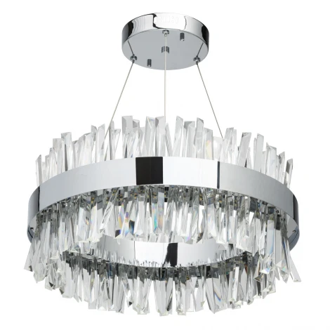 Подвесная люстра MW-Light Аделард 642014601 (LED, 220V, хрусталь, пульт управления, на тросе, круглые)