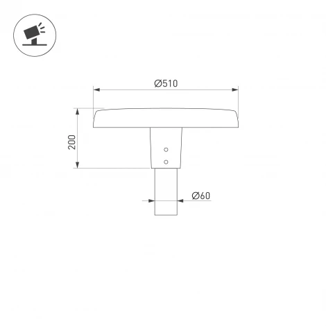 Уличный консольный светильник светодиодный ALT-CAN-50W Warm3000 (BK, 140 deg, 230V) (Arlight, IP65 Металл) 051859