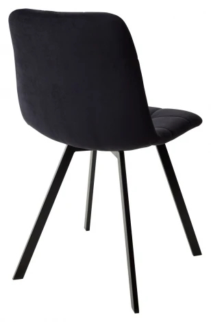 Стул CHILLI-Q SQUARE черный #H75, велюр / черный каркас, 4 шт./1 к
