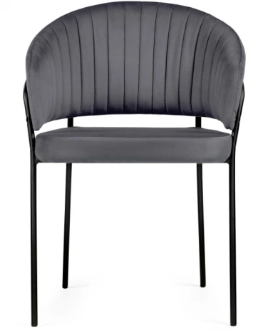 Стул Woodville на металлокаркасе Лео антрацитовый / черный 528456