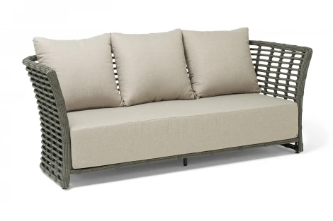 "Валенсия" диван из искусственного ротанга трехместный, цвет серый 4SIS арт.УТ-00009375