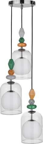 Подвесной светильник 33 ИДЕИ PND105.3.163S.003.KDC-S.26.TR-S.02.WH (220V, на проводе, круглые)